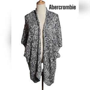 Abercrombie & Fitch Black & White Cape Cardigan Sweater